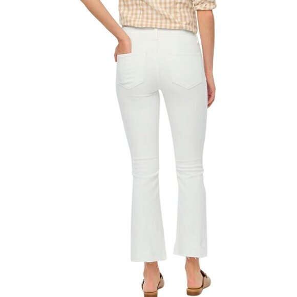 J. Crew Factory Flare Crop White Jean in Signature Stretch  Sz 29  BO933 - Picture 2 of 12